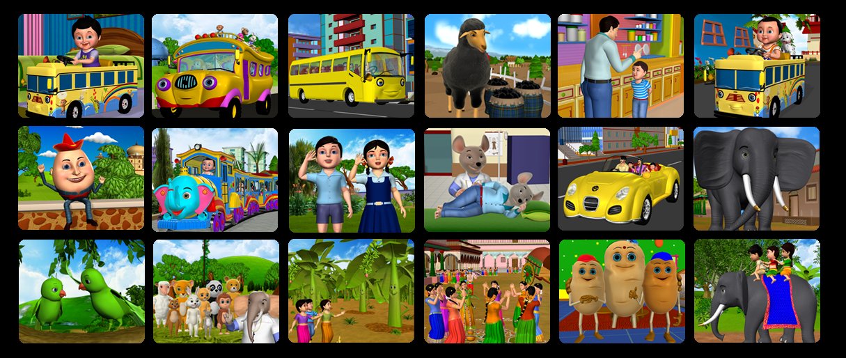 CVS 3D Rhymes – Telugu, English, Hindi, Tamil, Kannada, Gujarathi